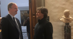 Alberto Angela con il Direttore degli Uffizi Eike Schmidt