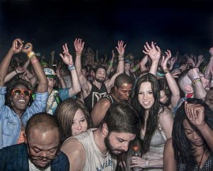 Dan Witz, edc lll, oil on panel, 2019-LD
