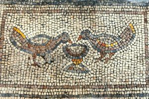 I mosaici scoperti nella cosiddetta Chiesa bruciata di Hippos (foto Michael Eisenberg)
