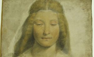 Giovanni Antonio Boltraffio, Studio per ritratto di donna a mezzo bousto, 1498-1502, leonardo da vinci e il suo lascito. gli artisti e le tecniche piancoteca ambrosiana