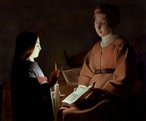 Georges de La Tour (studio) L'educazione della Vergine, 1650 ca. olio su tela 83.8 x 100.3 cm The Frick Collection New York U.S.A.