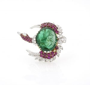 Bird in flight clip brooch-1962-30.000-50.000