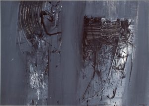 EMILIO SCANAVINO (1922-1986) FRAMMENTI, 1961. OLIO SU TELA