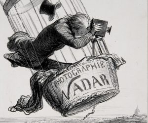 Honoré Daumier Nadar élevant la Photographie à la hauteur de l’Art in “Le Boulevard”, 1862 Litografia, 222 x 272 mm