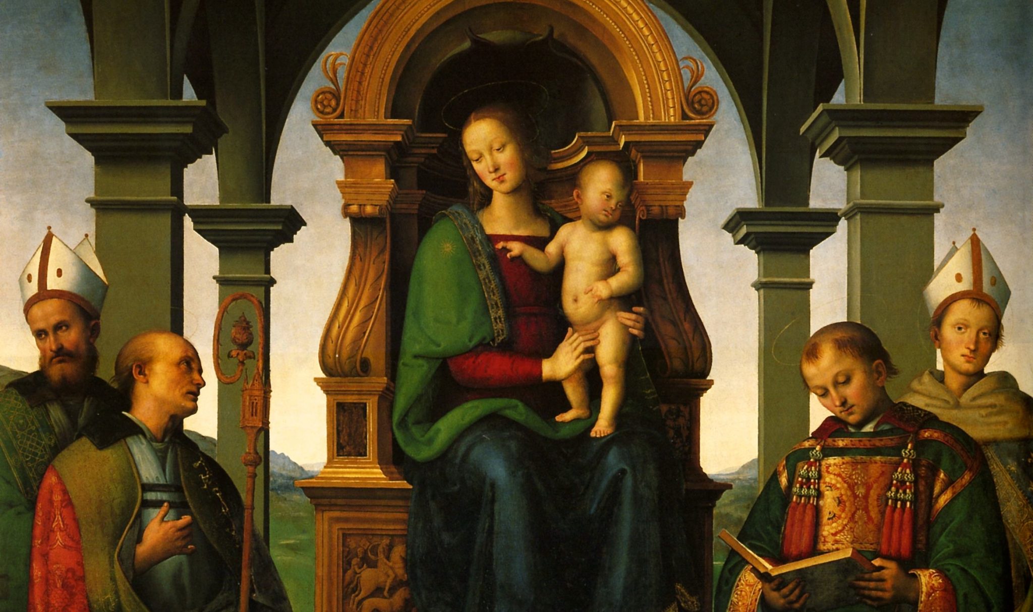 Matrimonio mistico. A Perugia la Pala dei Decemviri del Perugino ritrova cornice e cimasa