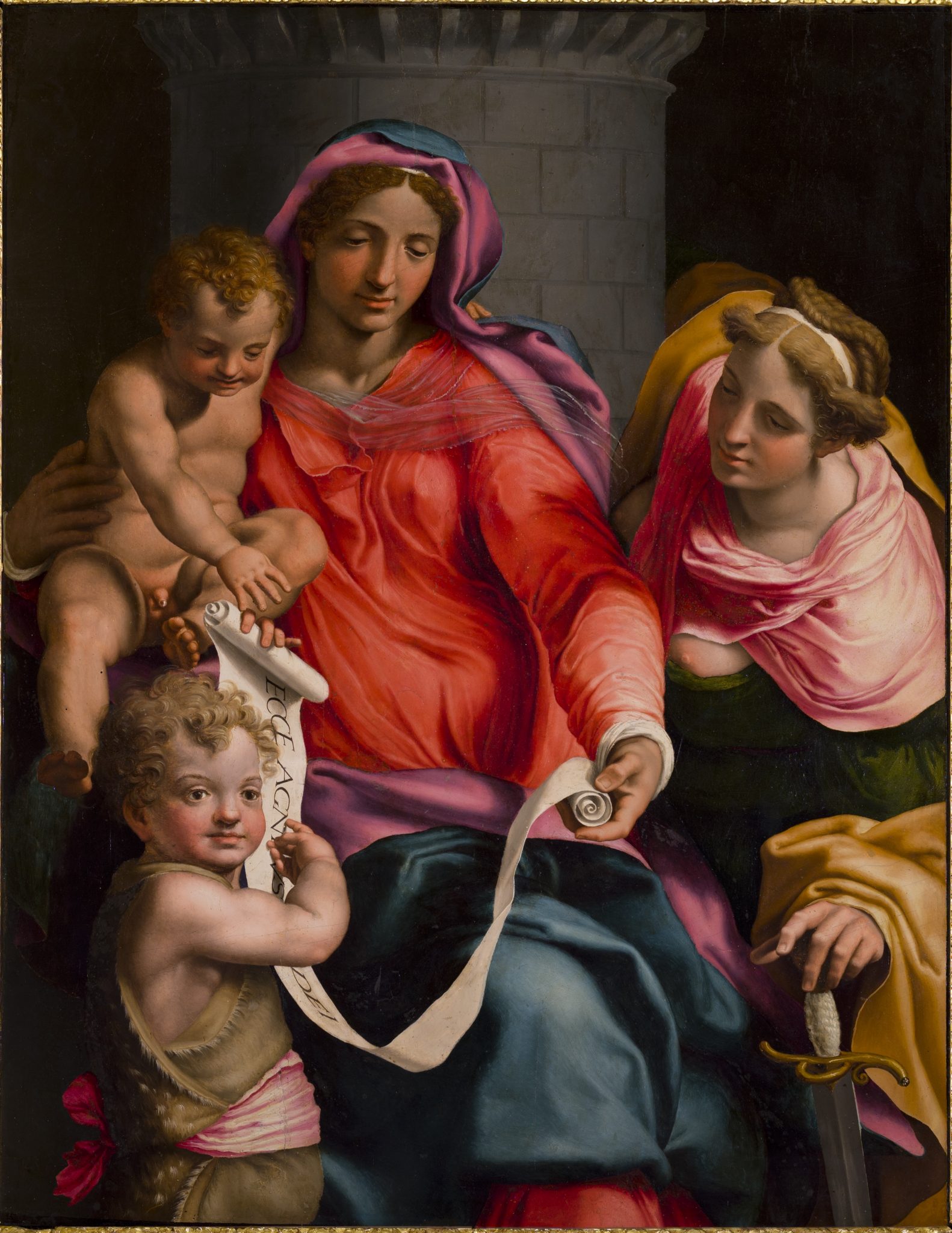 Madonna col Bambino, san Giovannino e santa Barbara di Daniele Da Volterra