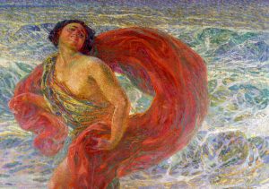 Plinio Nomellini, "Isadora Duncan. Gioia (Gioia tirrena)", 1914 (dettaglio), "Quadreria Villa San Martino", Collezione Silvio Berluscon