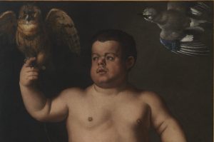 Agnolo di Cosimo detto Bronzino (Italia, Firenze 1503 – 1572);Ritratto del Nano Morgante (fronte), olio su tela 149 x 98 cm (Altezza x Larghezza), 1553 circa