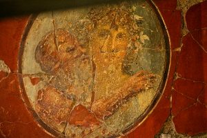 Un affresco della Casa del Bicentenario, a Ercolano