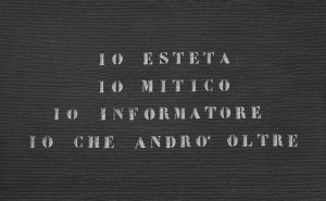 Ritratto d'artista, Vincenzo Agnetti, 1971