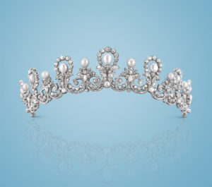 Casa d’Asburgo: diadema con perle orientali e diamanti