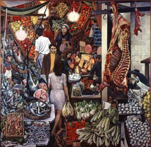 Renato Guttuso, La Vucciria, 1974, olio su tela, cm 300 x 300