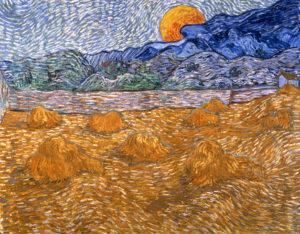 Vincent van Gogh, Paesaggio con covoni e luna nascente, 1889. Otterlo, Kröller-Müller Museum