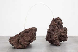 Living Metals II, 2019 Volcanic rock, copper cm 62 x 110 x 43