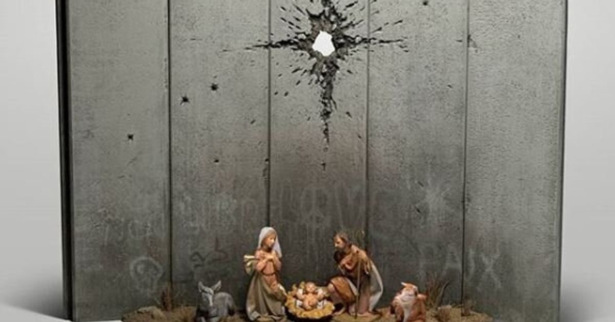 Di nuovo Banksy natalizio. Ecco il suo mini presepe a Betlemme!