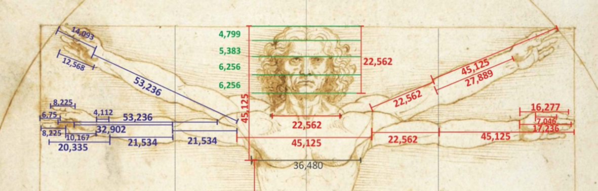 Misteriosi calcoli matematici nei capolavori rinascimentali. Il caso dell’Uomo Vitruviano di Leonardo