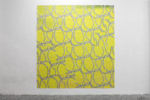 Tomoko Mori, Schmarotzer (2019). 24 sheets on paper, screenprint 252-232 cm