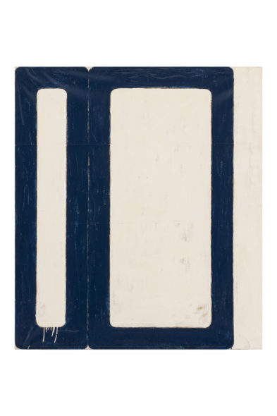 Mario Schifano Tempo moderno, 1962 Enamel on paper mounted on canvas 180 x 160 cm Private collection, courtesy Fondazione Marconi, Milan Photo: Fabio Mantegn