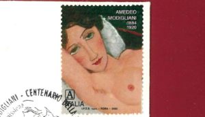 Il francobollo dedicato a Modigliani nel centenario della morte