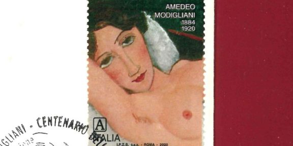 Il francobollo dedicato a Modigliani nel centenario della morte