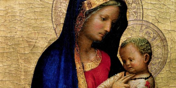 Particolare del capolavoro di Masaccio, la Madonna del Solletico
