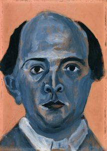 Noémi Lefebvre Autoritratto in blu