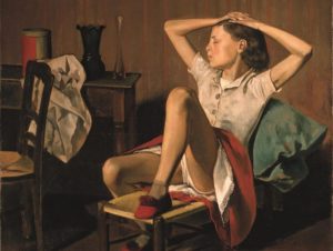Balthus, Thérèse Dreaming (dettaglio)