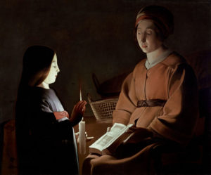 Georges de La Tour (studio) Educazione della Vergine, 1650 ca. Olio su tela, 83,8 x 100,3 cm The Frick Collection, New York, Stati Uniti