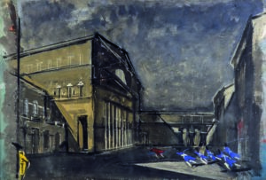 Carlo Mattioli - Il Teatro Regio - tecnica mista su carta - Collezione privata___Parma2020