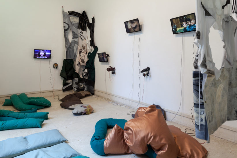 Liv Schulman, Le Goubernement, 2019, Video HD, six channels installation. Exhibition view, A plus A Gallery, Venice, photo credits Angela Colonna