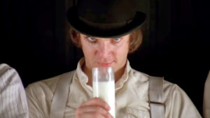 Malcom McDowell interpreta Alex, Arancia meccanica (1971)