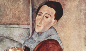 Particolare dell'Autoritratto di Amedeo Modigliani