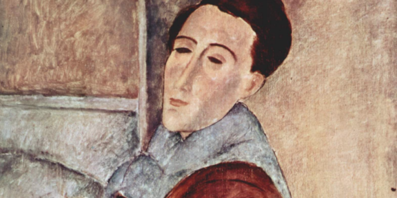 Particolare dell'Autoritratto di Amedeo Modigliani