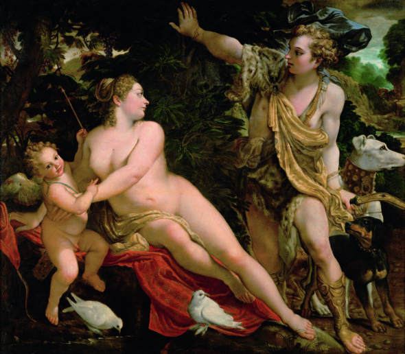 Annibale Carracci and studio Venus and Adonis,17 secolo,Kunsthistorisches Museum Vienna