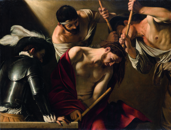 Caravaggio, The crowning with Thorns, Romec.1603 Vienna,Kunsthistorisches Museum