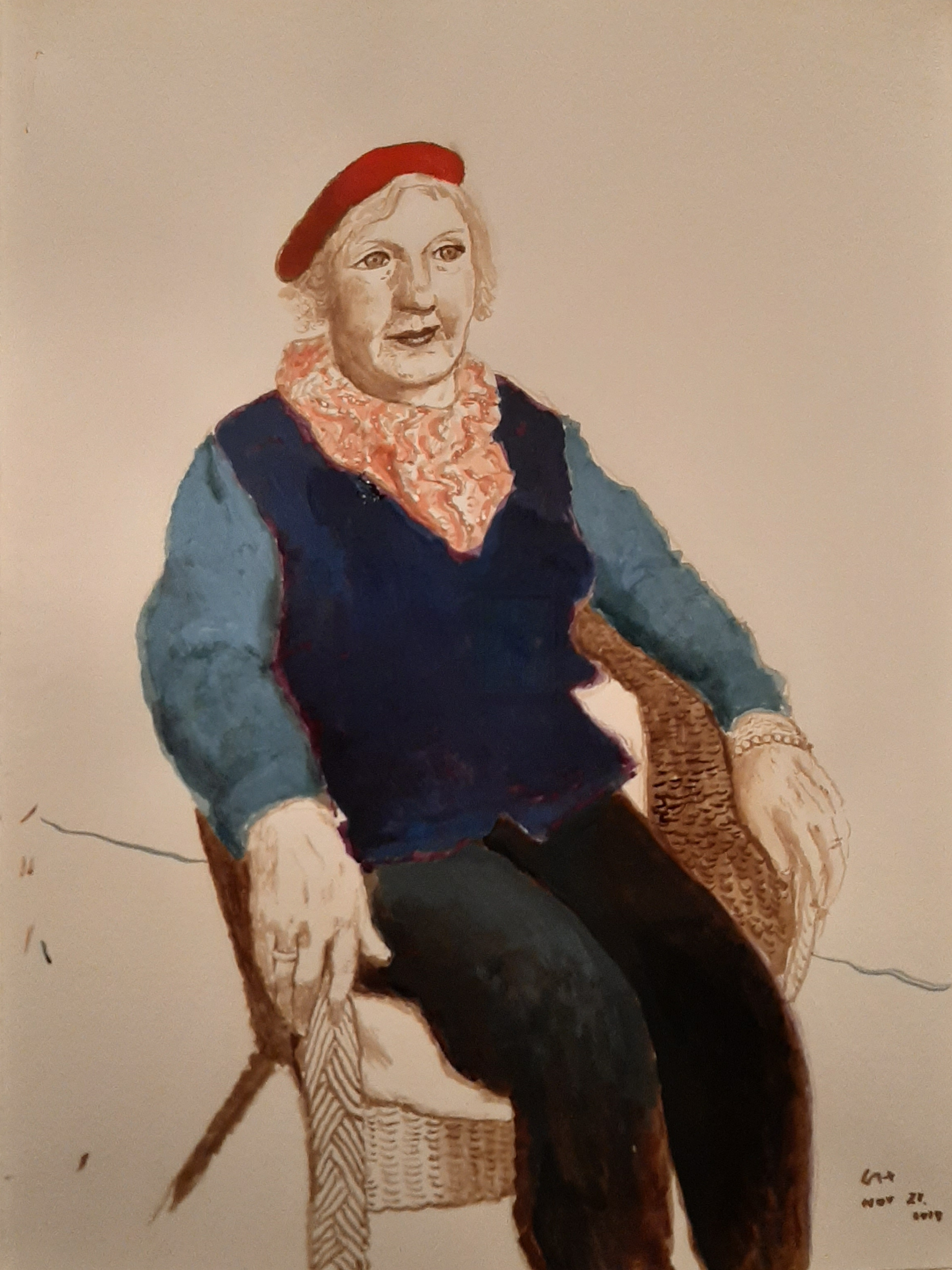 David Hockney, Celia Birtwell, 21 November 2019, tecnica