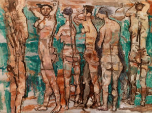 Galleria de' Bonis Reggio Emilia Fausto Pirandello, Bagnanti, 1972