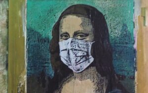 La Gioconda ai tempi del Coronavirus secondo TvBoy