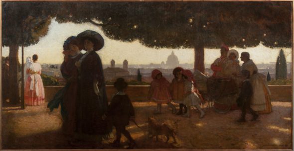 Gli anni di Roma Capitale 1870 - 1920 Georges Paul Leroux Passeggiata al Pincio, 1910 Olio su tela, Roma, Galleria d'Arte Moderna