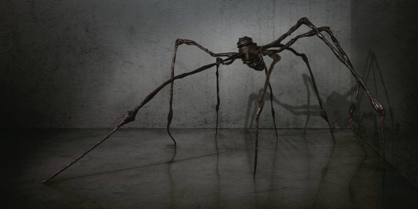 Louise Bourgeois (1911-2010), Spider, numerato e firmato con le iniziali 'L.B. 2/6 1997', bronzo, 326.3 x 756.9 x 706.1 cm. Foto via Christie’s