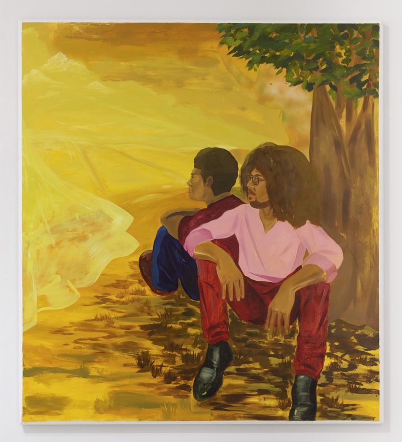 thumbnail_Dominic Chambers, A moment in yellow, 2019, olio e spray paint su tela, 182,8 x 164,8 cm, Courtesy l’artista e Luce Gallery, Torino