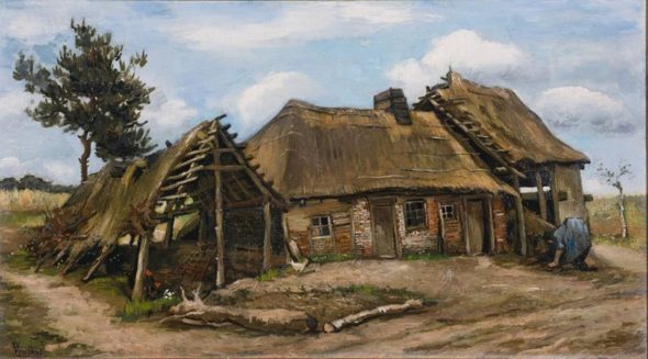 Vincent van Gogh. Peasant Woman in front of a Farmhouse (Paysanne devant une chaumière)