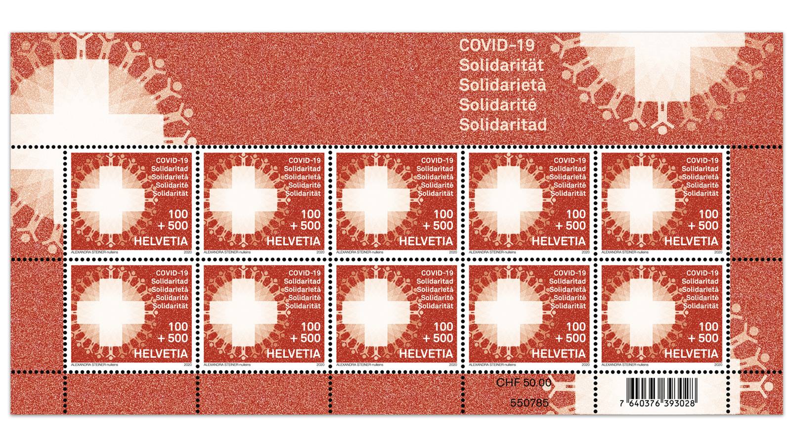 Coronavirus: solidarietà anche attraverso un francobollo, in Svizzera