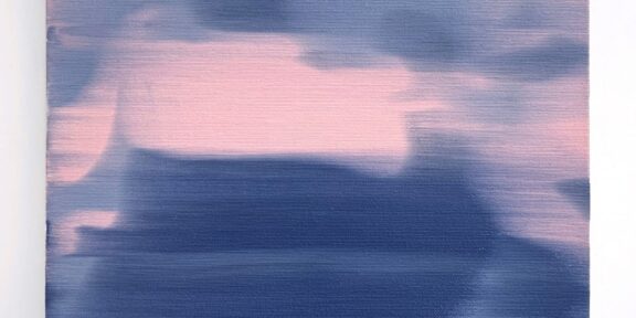 Ettore Pinelli Blurring motion zoom in (rose light) 2016 olio su tela 24x30 cm