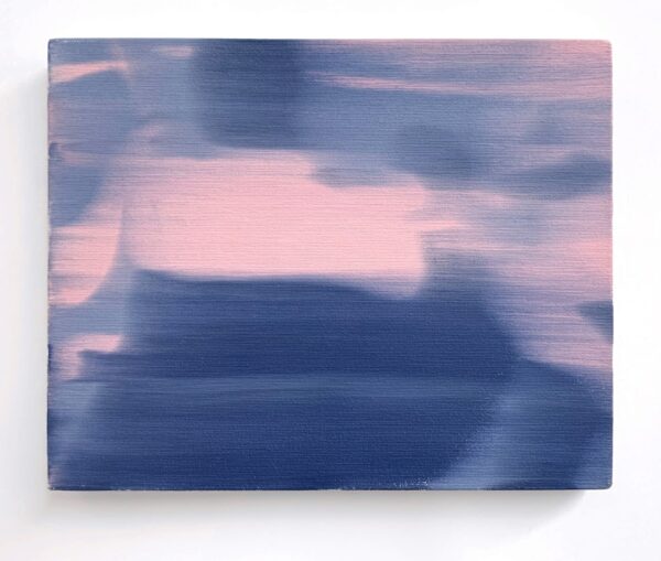 Ettore Pinelli Blurring motion zoom in (rose light) 2016 olio su tela 24x30 cm