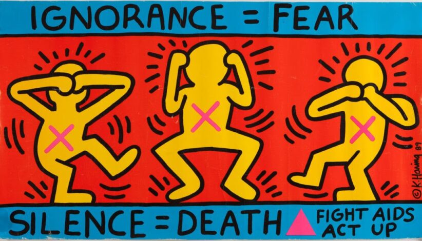 Keith Haring, Ignorance=Fear, poster, 1989, Collection Noirmontartproduction, Paris