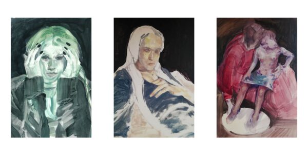 Barbara De Vivi, Disegni_dall'archivio_30x20 each_2020_oilonpaper