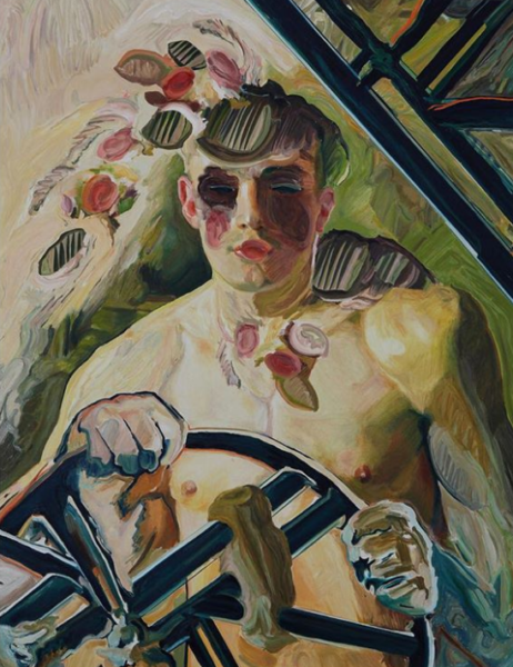 Maurizio Bongiovanni,Self-driving, 2019, oil on canvas, 115x150cm