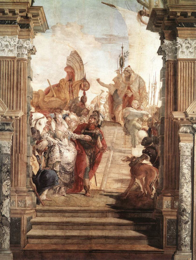 Incontro tra Antonio e Cleopatra, Giambattista Tiepolo, 1745-1748