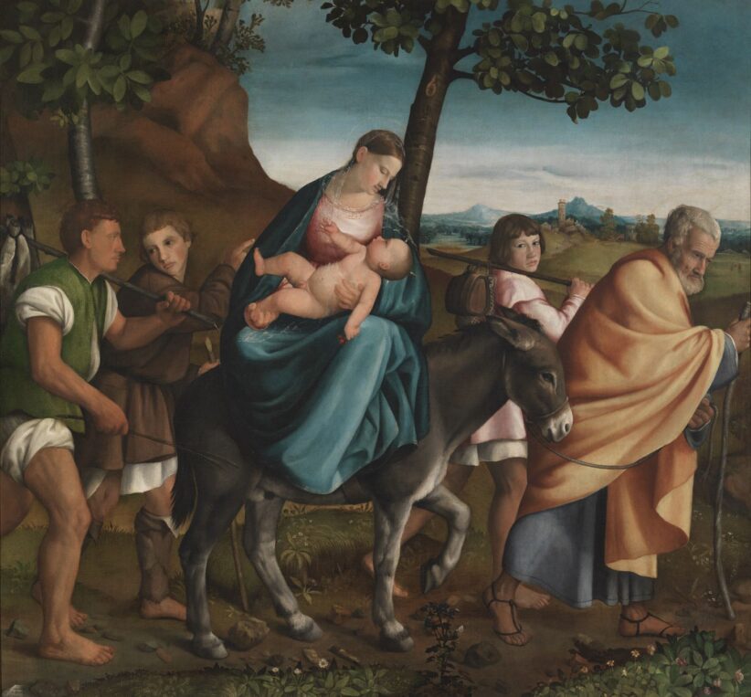 Jacopo Da Ponte, Fuga in Egitto Secolo XVI (1534) Olio su tela, 183 x 198 cm